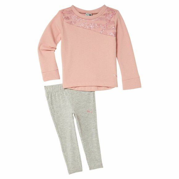 Puma Crewneck Sweatshirt + Legging Toddler Set - Picture 1 of 2